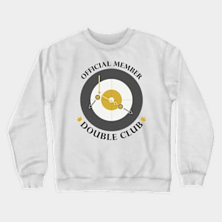 The "Double Club" - Black Text Crewneck Sweatshirt